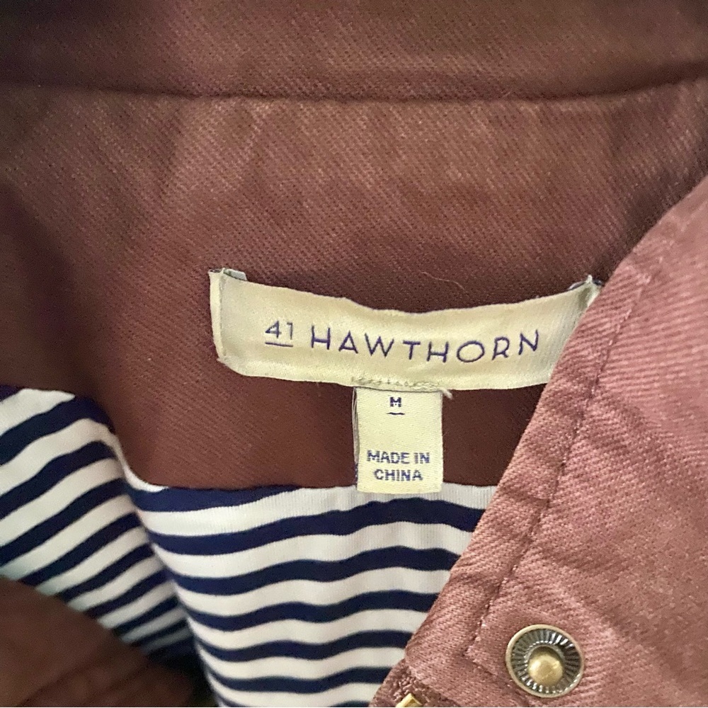 41 Hawthorn Chaplin Lined Hooded Anorak Cargo Utility Jacket Size Medium Brown - Picture 4 of 6